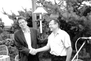 Wetterchef Jörg Kachelmann und Siegfried Kramer bei einem höchst seltenen Treffen
