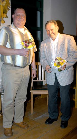 René Barthel (l.), hier mit Moderator Joachim Rohde