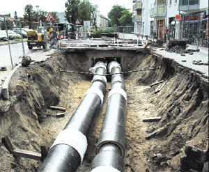 Neue wasserführende Heizleitungen