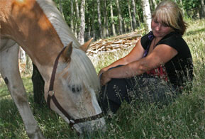 Anne Malig hat im Reit- und Fahrverein Cottbus An der Kutzeburger Mühle ein neues Sport-Zuhause gefunden und fühlt sich hier genauso wohl wie ihr Haflinger Grando. Fast täglich ist die Abiturientin auf dem Hof, kümmert sich um ihr Pferd und trainiert 	Foto: Franziska Borngräber