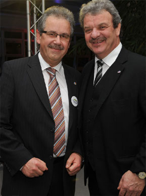 Als regionale Spitzen praktizieren sie eine funktionierende Große Koalition: Landrat Harald Altekrüger (CDU) und Oberbürgermeister Frank Szymanski (SPD) pflegen eine gute sachdienliche Zusammenarbeit 	Foto: J. Heinrich