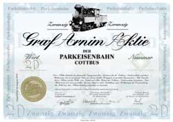 Verein zur F�rderung der Cottbuser Parkeisenbahn e.V. - CGA-Verlag - Herausgeber der Lausitzer Heimatzeitung Der M�rkische Bote - Congress, Messe & Touristik GmbH - CMT als Betreiber der Parkeisenbahn