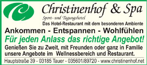 Christinenhof & Spa, Telefon:  03 56 01 - 89 72 0 