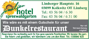 Familienhotel Spreewaldgarten, Telefon: 035604 - 630
