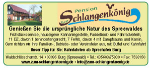 Pension Schlangenkönig, Telefon: 035603/75930 